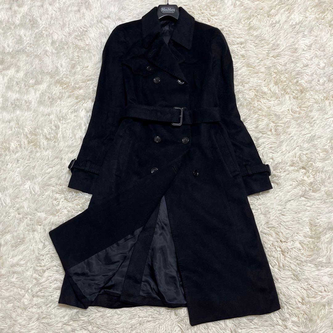 美品✨ ANAYI チェスターコート カシミア100% ダブル ベルト ブラック