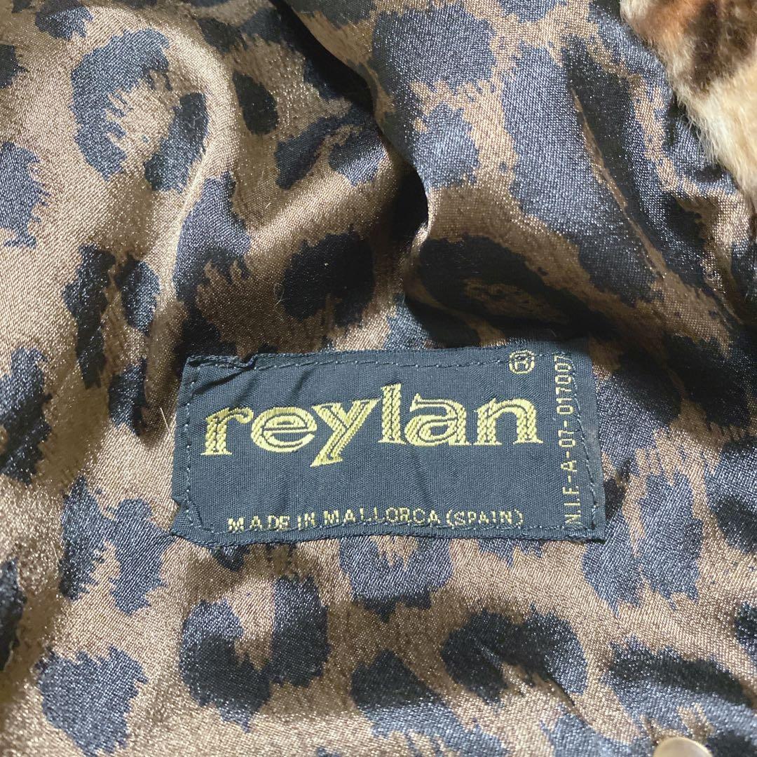 a2003【レイアン】本革 ロングコート レオパード LL フレア スペイン製