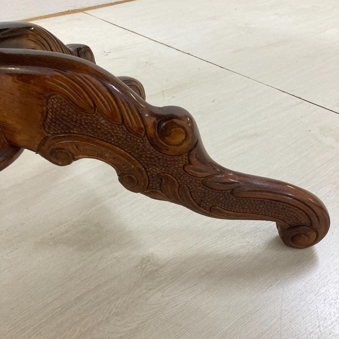 イタリア ダイニングテーブル 鏡面塗装 猫脚 アンティーク調 クラシック