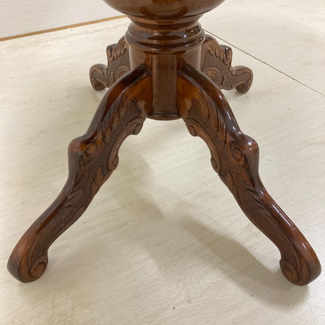 イタリア ダイニングテーブル 鏡面塗装 猫脚 アンティーク調 クラシック