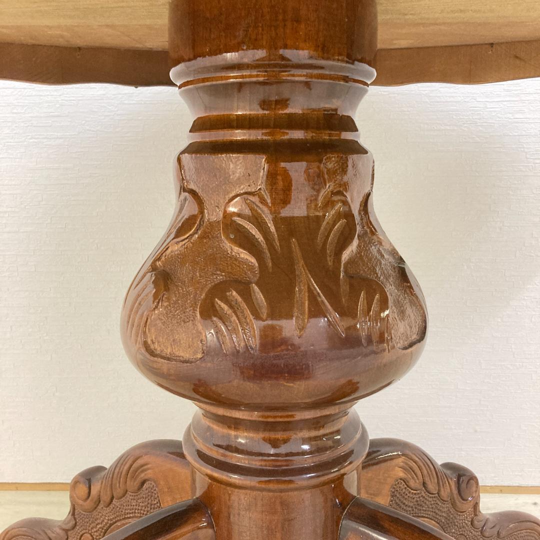 イタリア ダイニングテーブル 鏡面塗装 猫脚 アンティーク調 クラシック