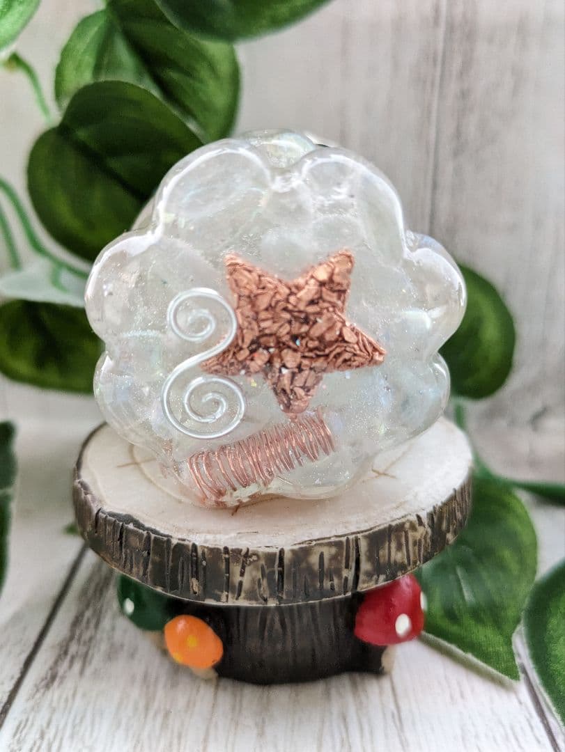 【ローザ】レッドクラック水晶のたこちゃん形オルゴナイト☆他５点