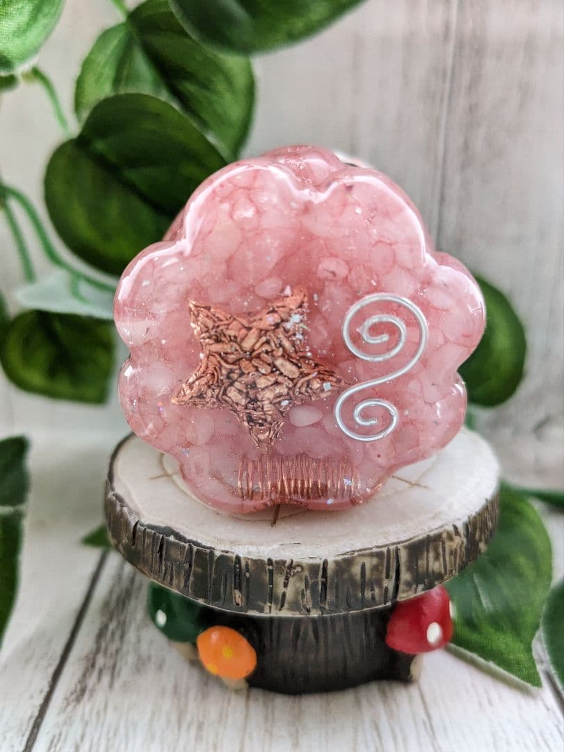 【ローザ】レッドクラック水晶のたこちゃん形オルゴナイト☆他５点