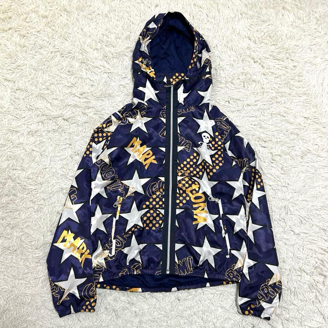 キムタク着用✨美品✨マークアンドロナ ジップパーカー 38 マルチカラー 総柄