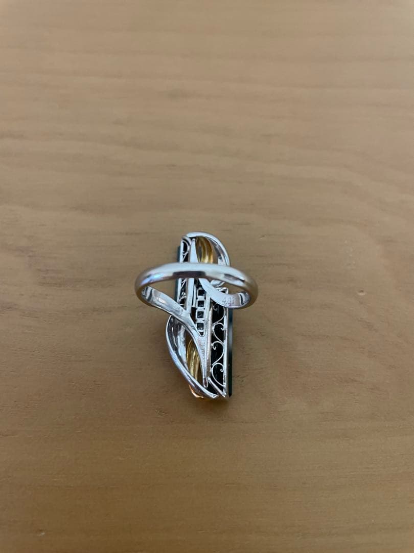 プラチナ グリーントルマリン リング