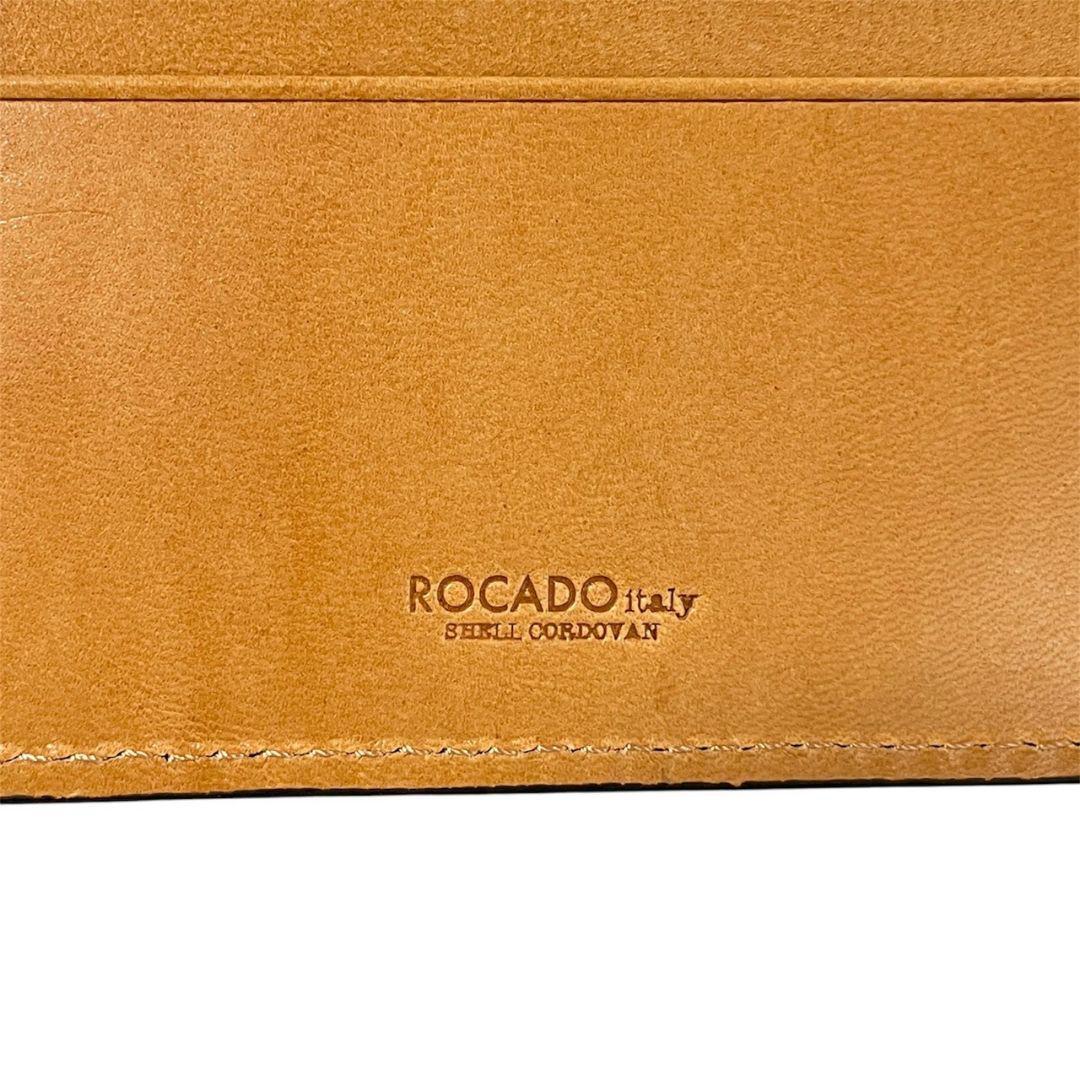 【新品】ROCADO ロカド シェルコードバン 二つ折り財布 馬革 ブラック