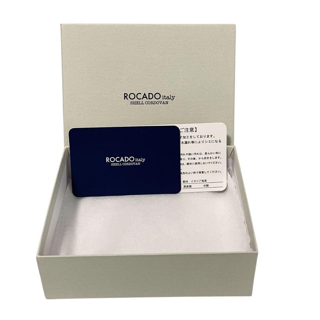 【新品】ROCADO ロカド シェルコードバン 二つ折り財布 馬革 ブラック