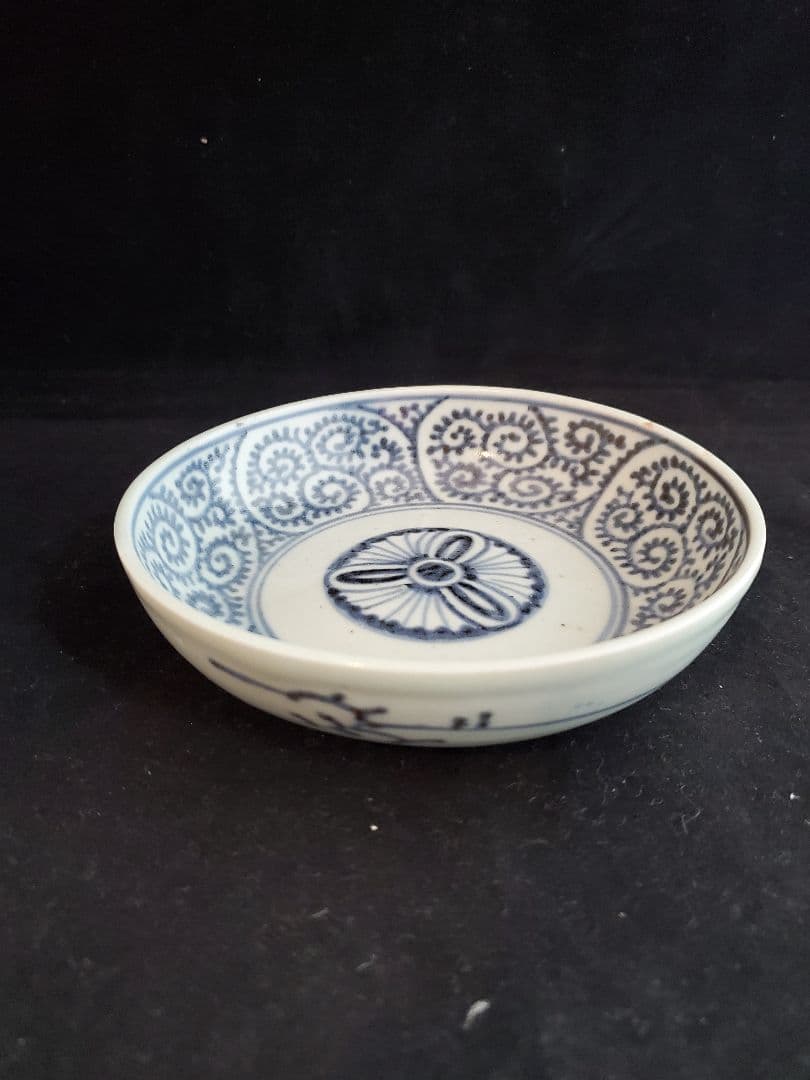 古伊万里 渦福 蛸唐草文様 なます皿（江戸中期）五枚揃い