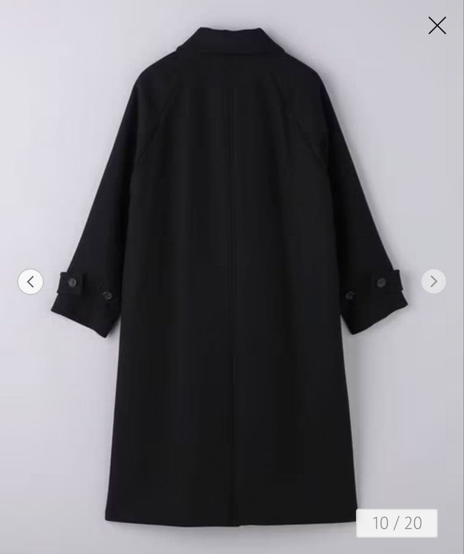 UNITED ARROWS MANTECO ステンカラーコート BLACK 38