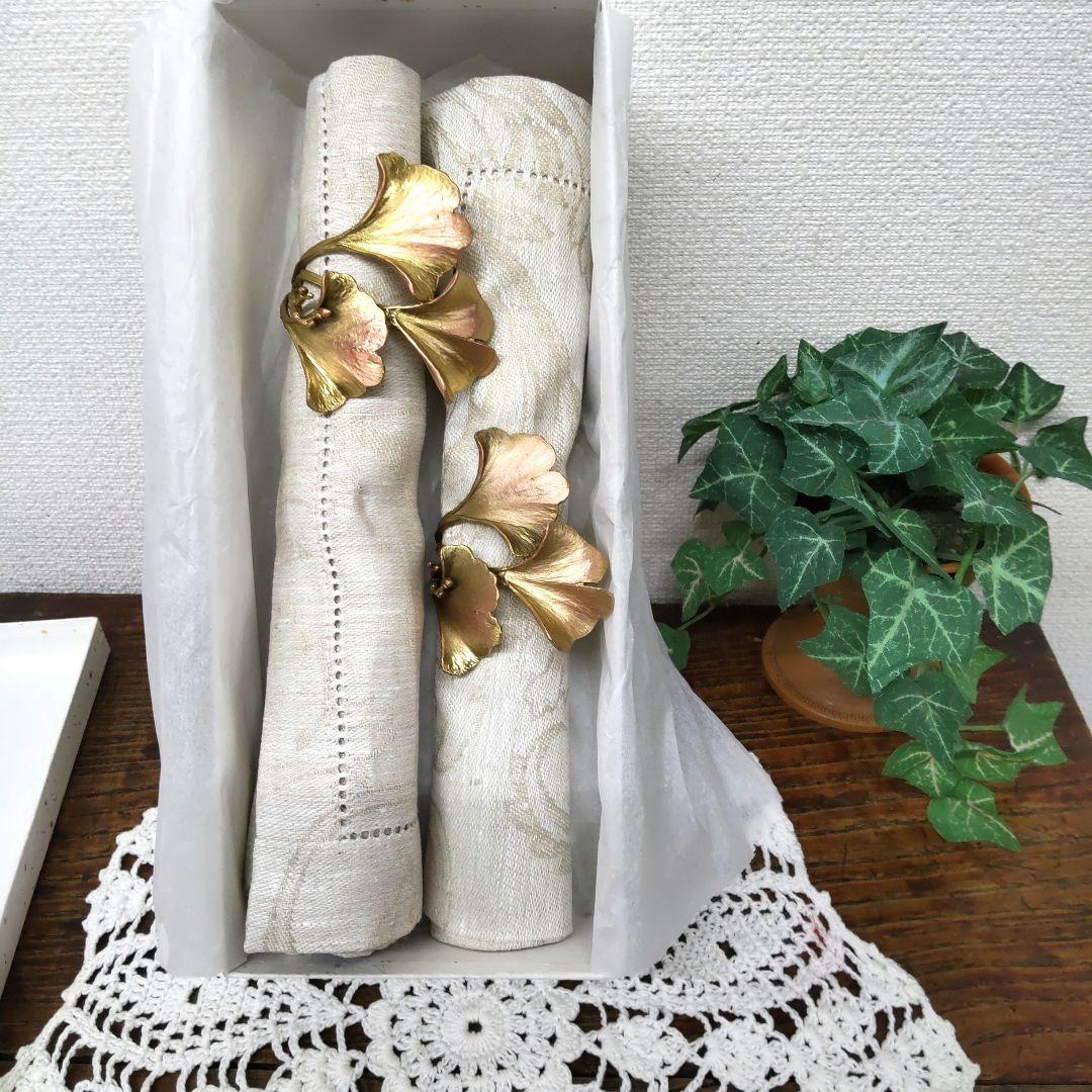 アトリエジュンコ☆ナプキン&ナプキンリング　2個　未使用保管品