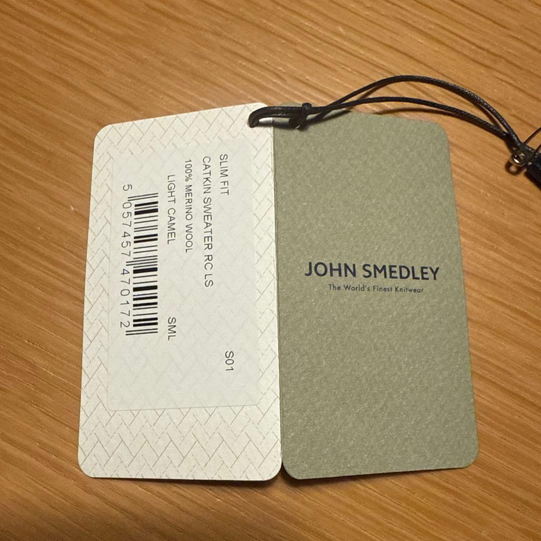 JOHN SMEDLEY タートルネック CATKIN ライトキャメル S