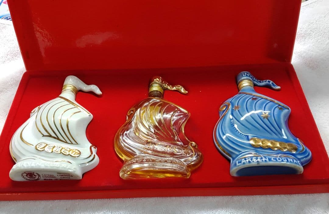 【訳あり】ラーセン バイキングシップ 3本セット 陶器ボトル