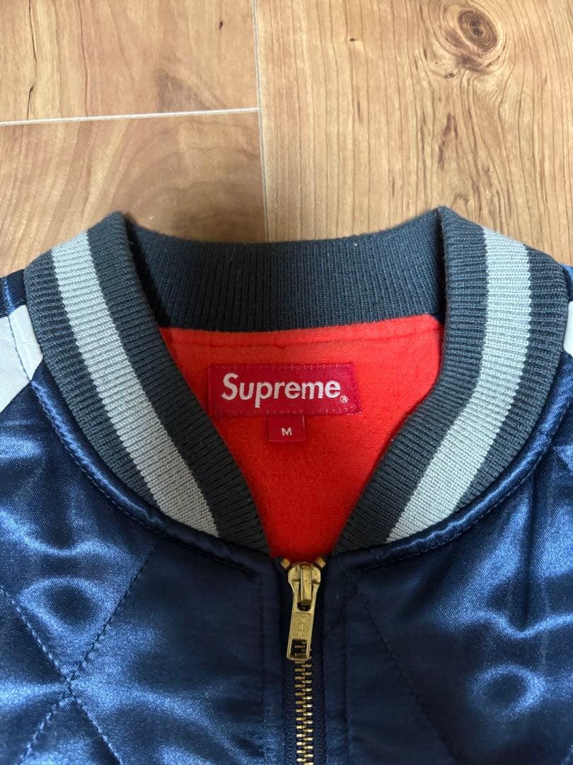 シュプリーム　Quilted Satin Bomber 13aw Mサイズ❗️薔薇