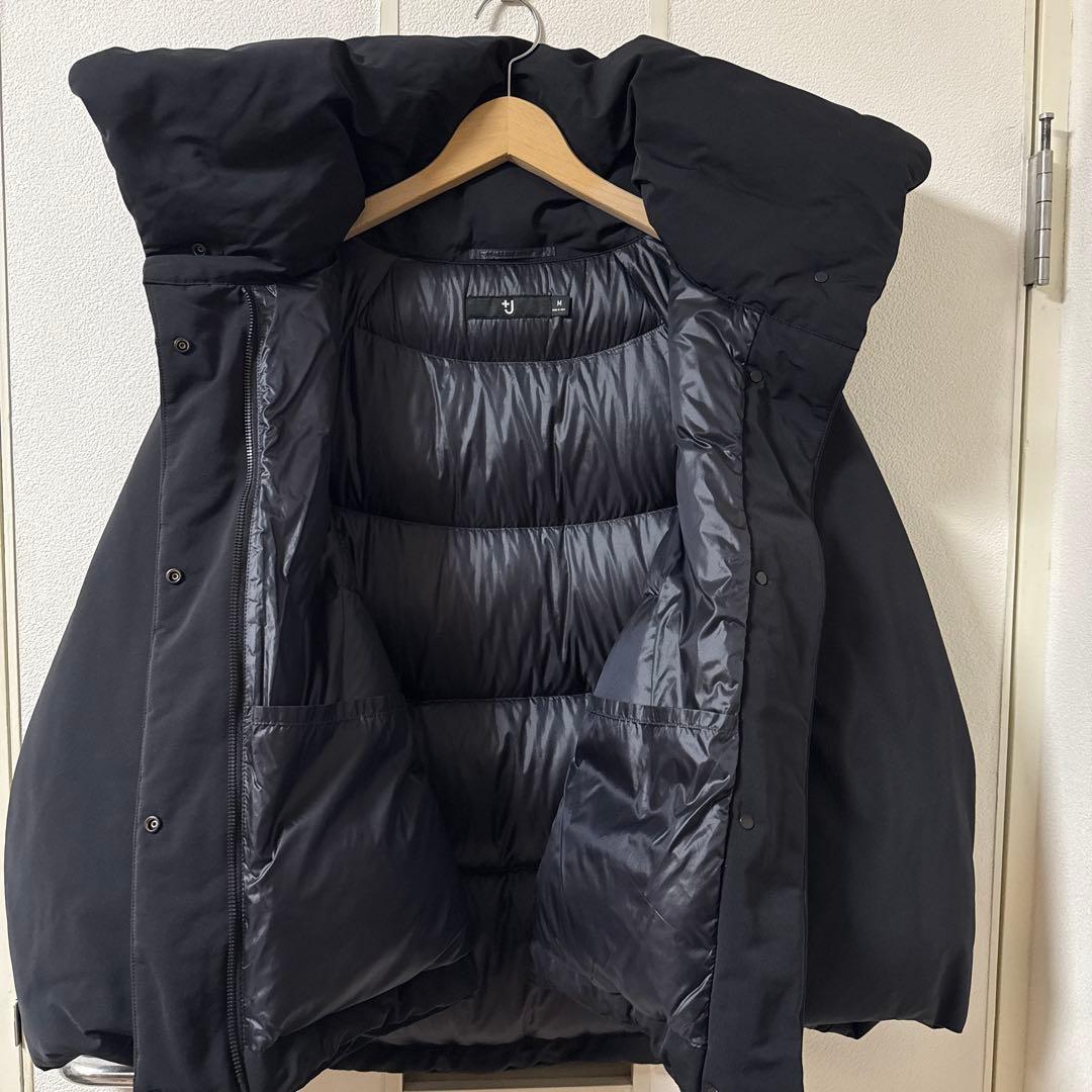 【美品】ユニクロ　+J ハイブリッドダウンジャケット　ブラック　サイズM