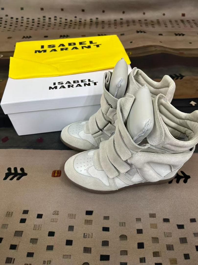 Isabel Marant ベージュ スエード ハイカットスニーカー