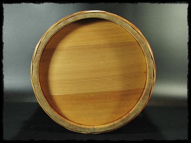 露地道具 水張桶 大型 手桶 水桶 通桶 つくばい 木地 茶道具 f319