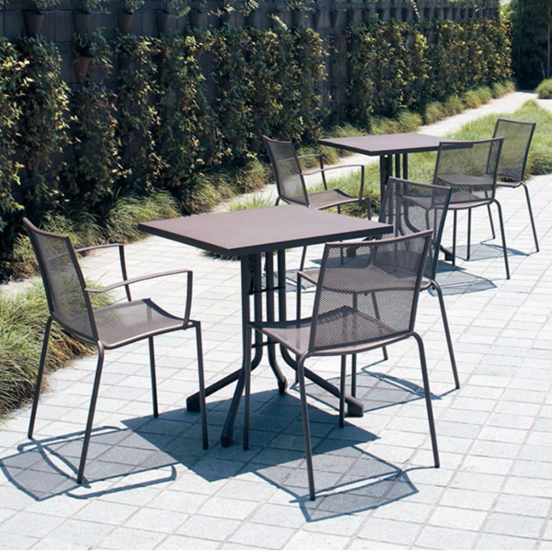 RESTAREA ラスティ折りたたみテーブル カフェテーブル アイアン ガーデン