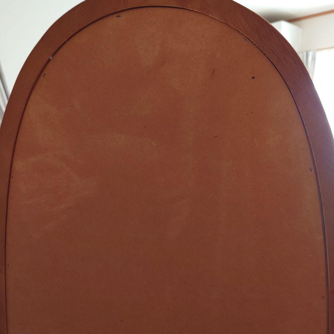 【激安特価】ナチュラルウッドスタンドミラー　希少　オーバル　ウッド　姿見