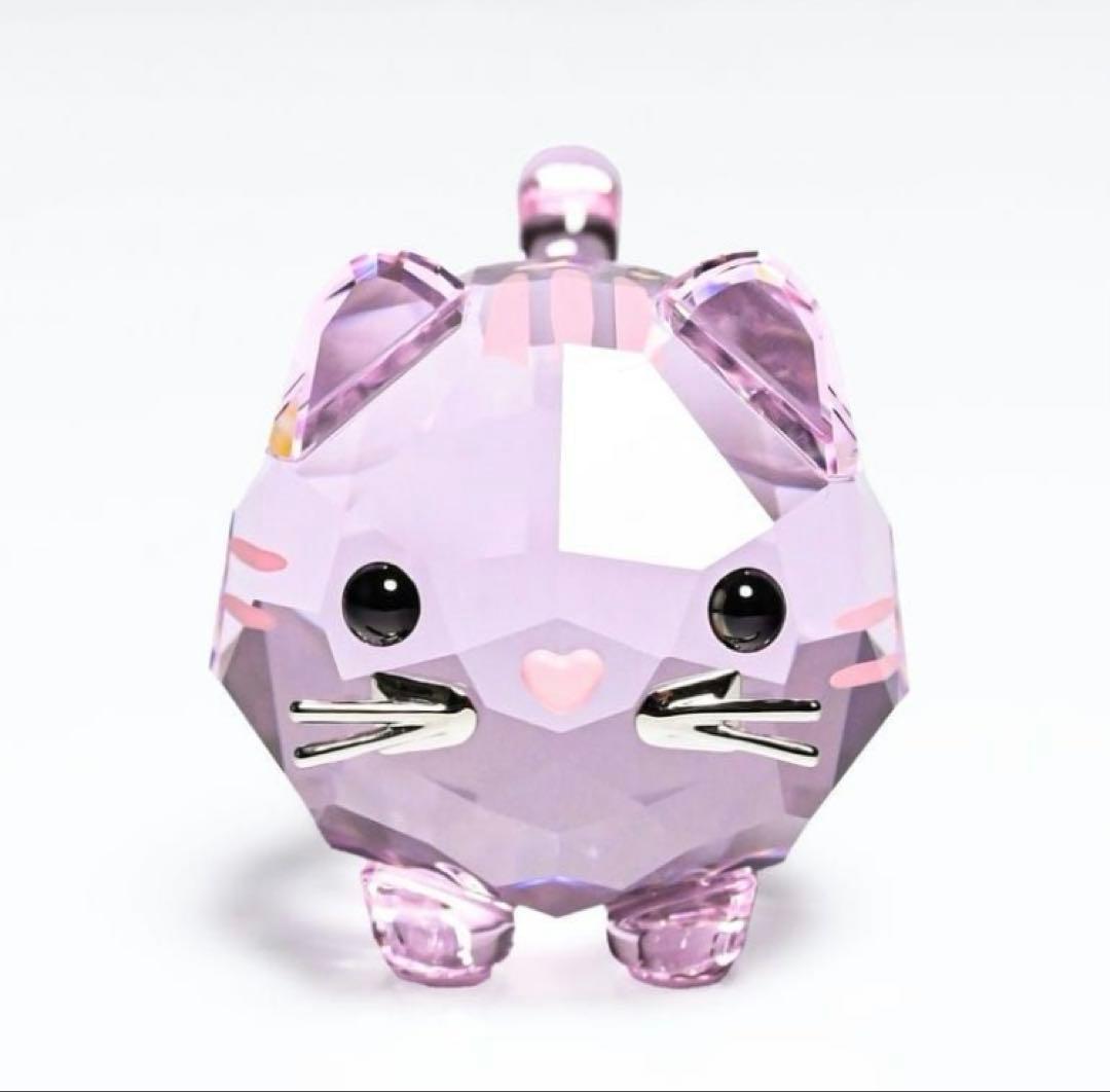 SWAROVSKI スワロフスキー Chubby Cats ピンクキャット 猫