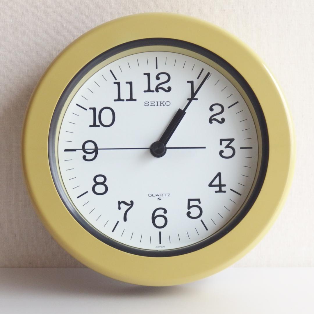 SEIKO 小さな掛け時計 オリーブ 70-80s