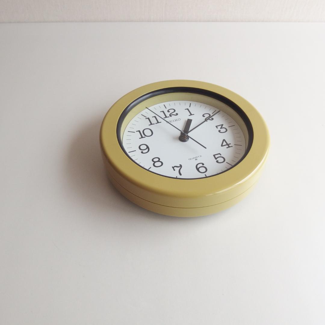 SEIKO 小さな掛け時計 オリーブ 70-80s