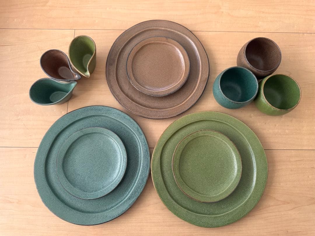 【廃盤カラー】美濃焼　翠-sui-シリーズ12点セット