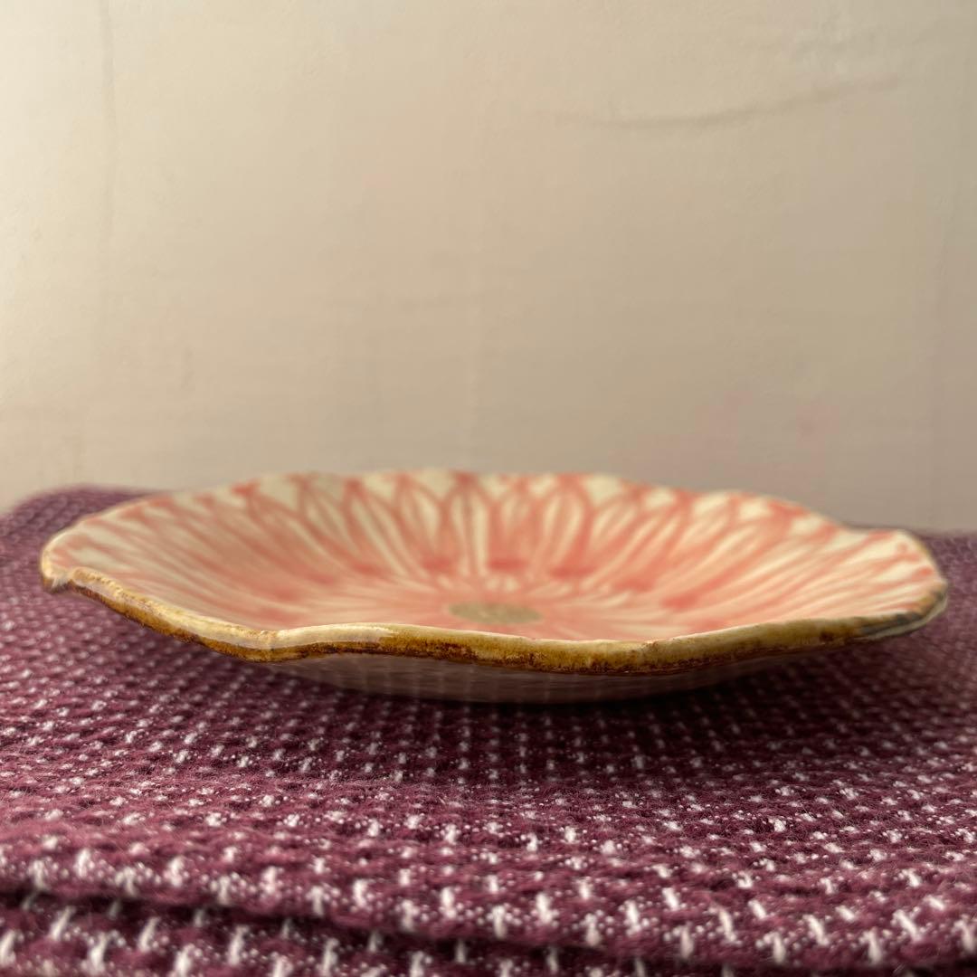 作家　陶芸家　加藤芳平　ダリア　5寸　赤　セット