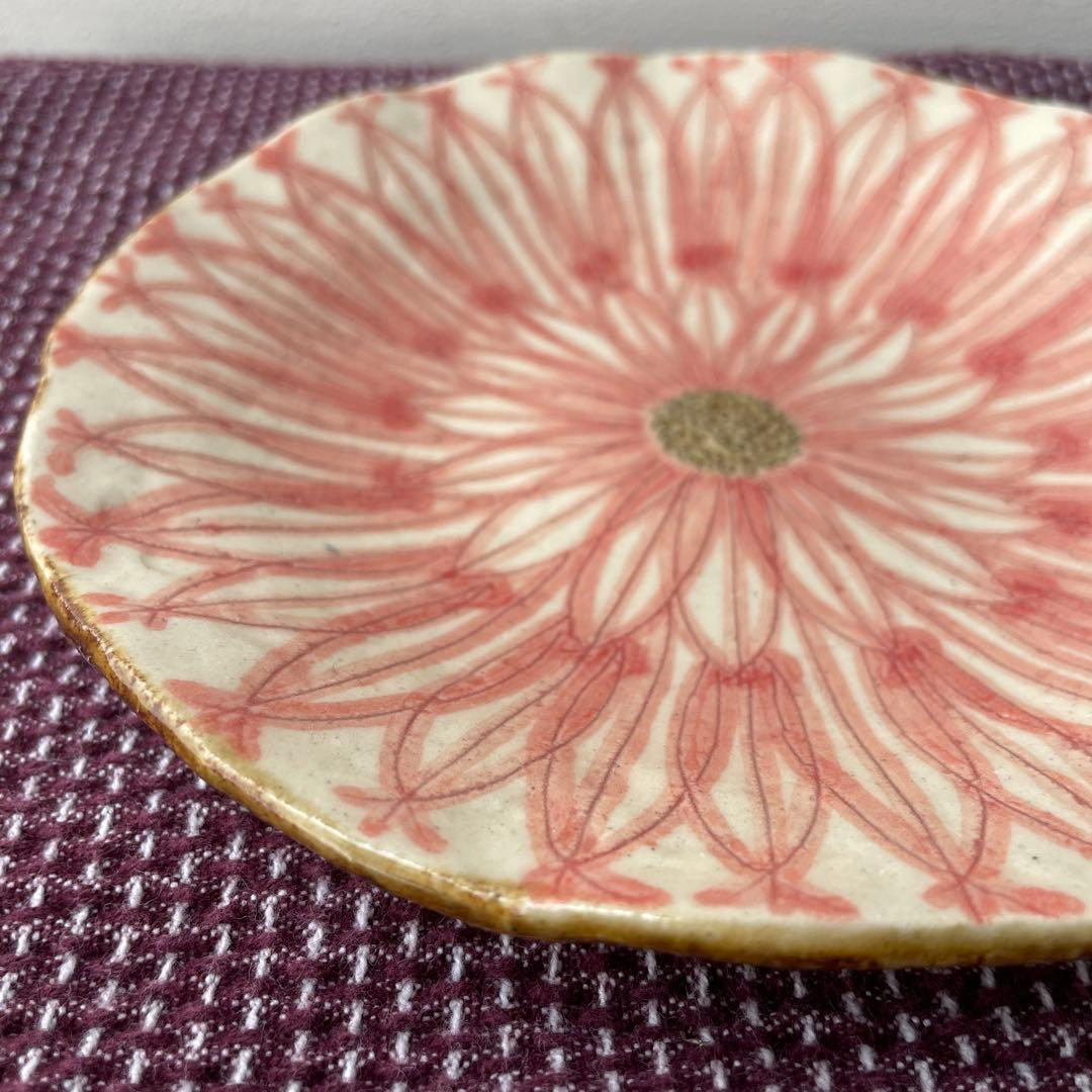 作家　陶芸家　加藤芳平　ダリア　5寸　赤　セット