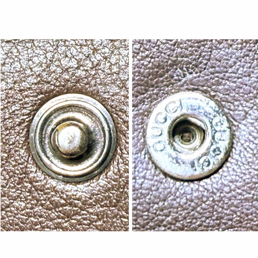 GUCCI グッチ 二つ折り財布 シマ インターロッキング GG ロゴプレート