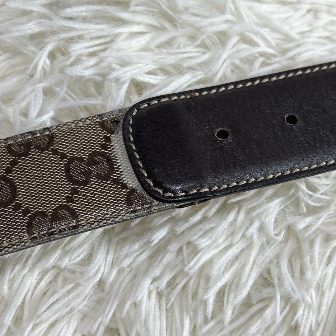 GUCCI GGスプリームキャンバスベルト 85/34