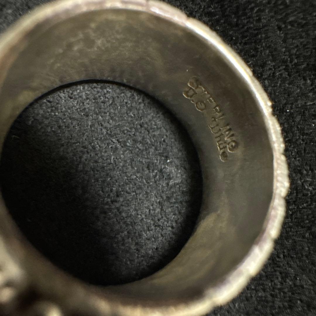 NAVAJO J.O Whiteキングマンターコイズリング17号