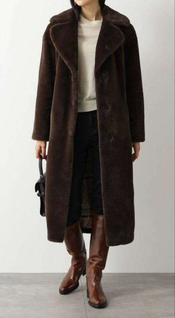 ヘルノ　ファー　エコファー　ボア　コート　ダウン　レディース　テディベア