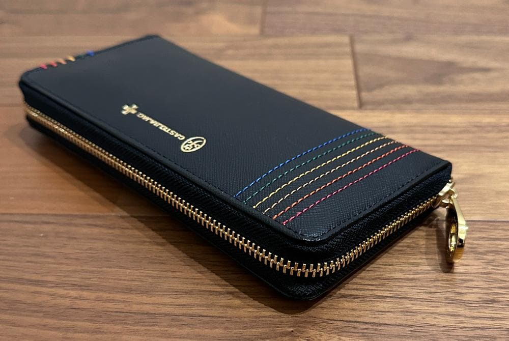 カステルバジャック ラウンド長財布　新品未使用　ブラック　￥16,500-