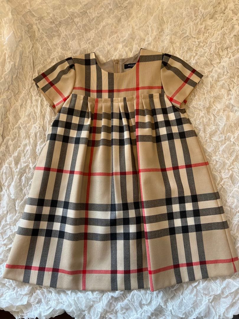 Burberry チェック柄 半袖ワンピース 110A