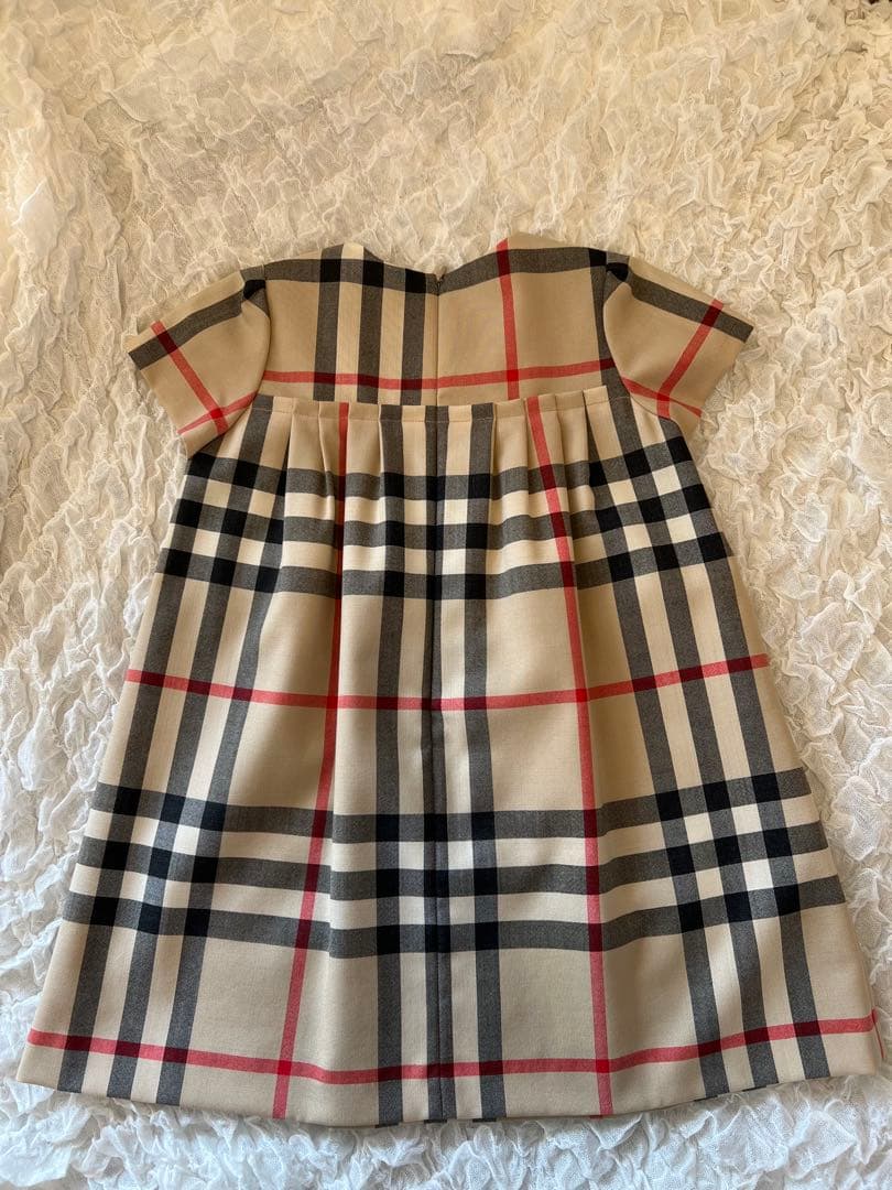 Burberry チェック柄 半袖ワンピース 110A
