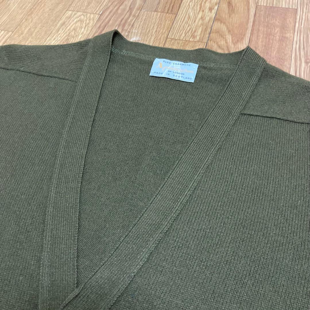 80s Aquasqutum カシミヤ カーディガン スコットランド ビンテージ