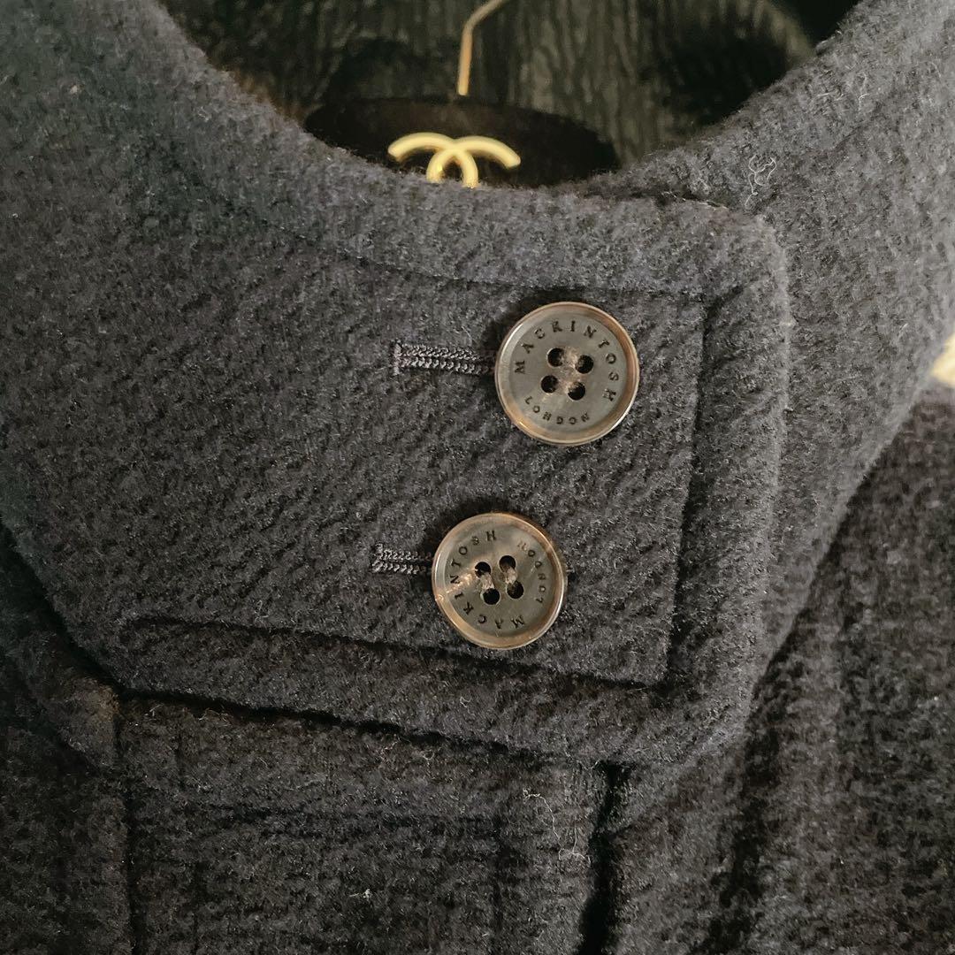 【マッキントッシュロンドン】ダッフルコート フード 38 M ネイビー 紺