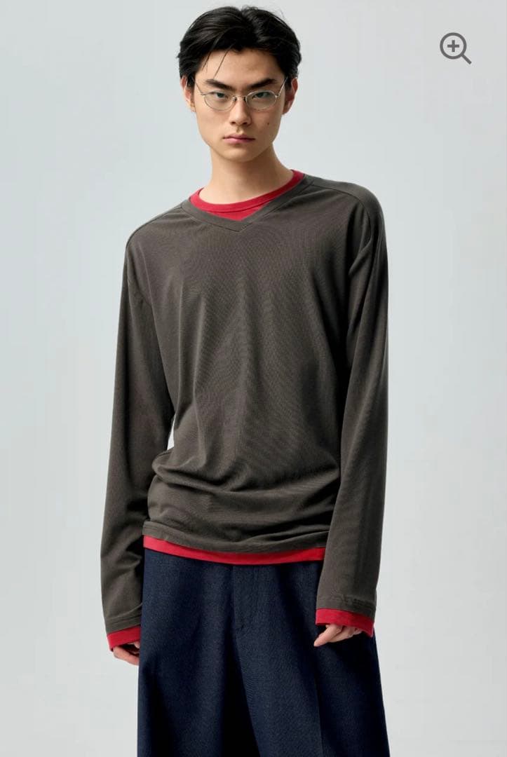 トップス SIMPLE PROJECT PANELED CREW T-SHIRT