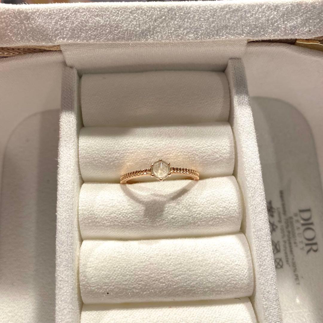 カナル4℃ ムーンストーンリングk10ピンクゴールド　#9