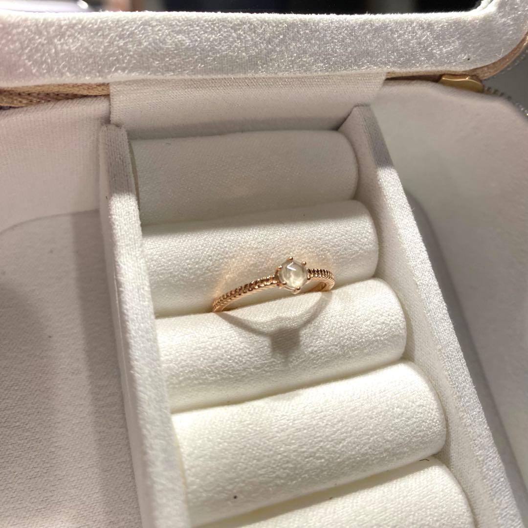 カナル4℃ ムーンストーンリングk10ピンクゴールド　#9