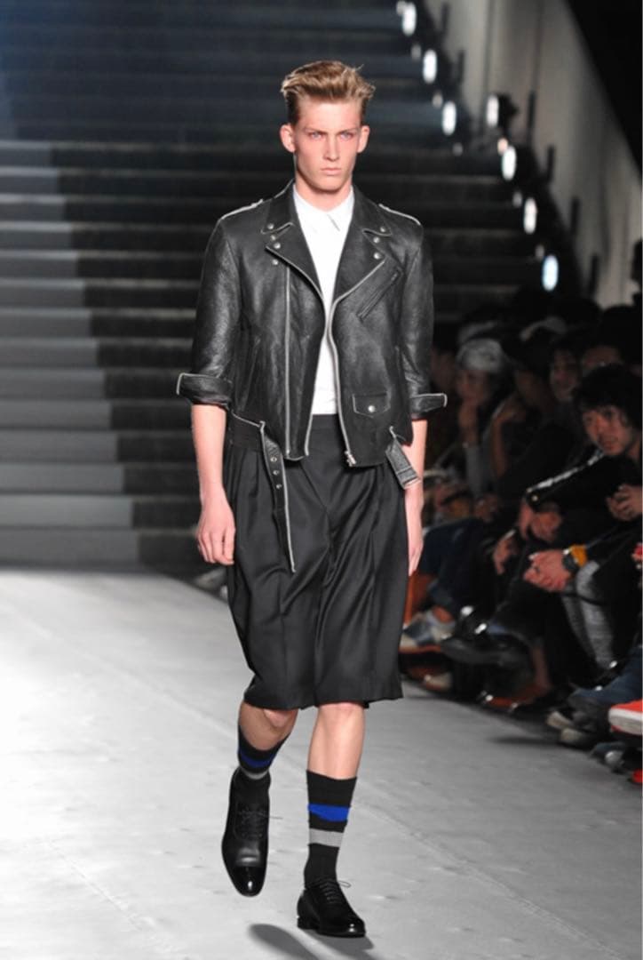 ジョンローレンスサリバン 2010ss クラック加工 ダブルライダースジャケット