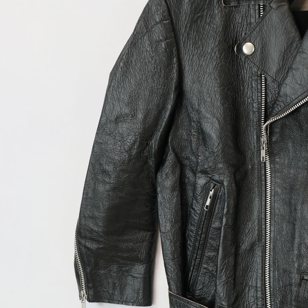 ジョンローレンスサリバン 2010ss クラック加工 ダブルライダースジャケット