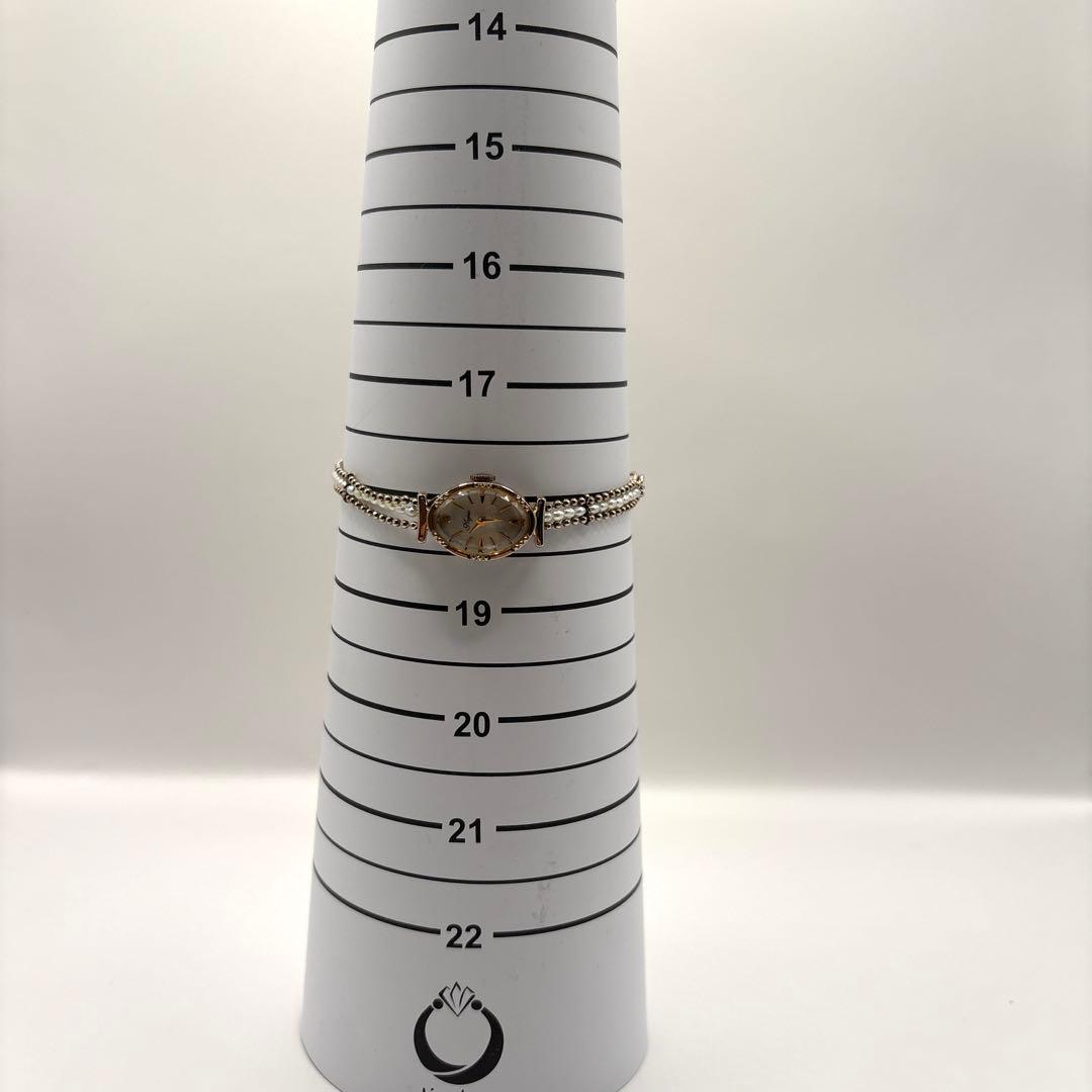 【稼働品】NOJESS ノジェス 腕時計 シェル文字盤 ゴールド パールブレス