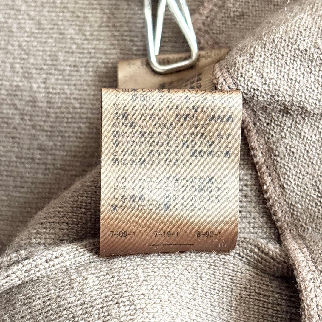 02313 muse ウールカーディガン　ショートガウン ブラウン