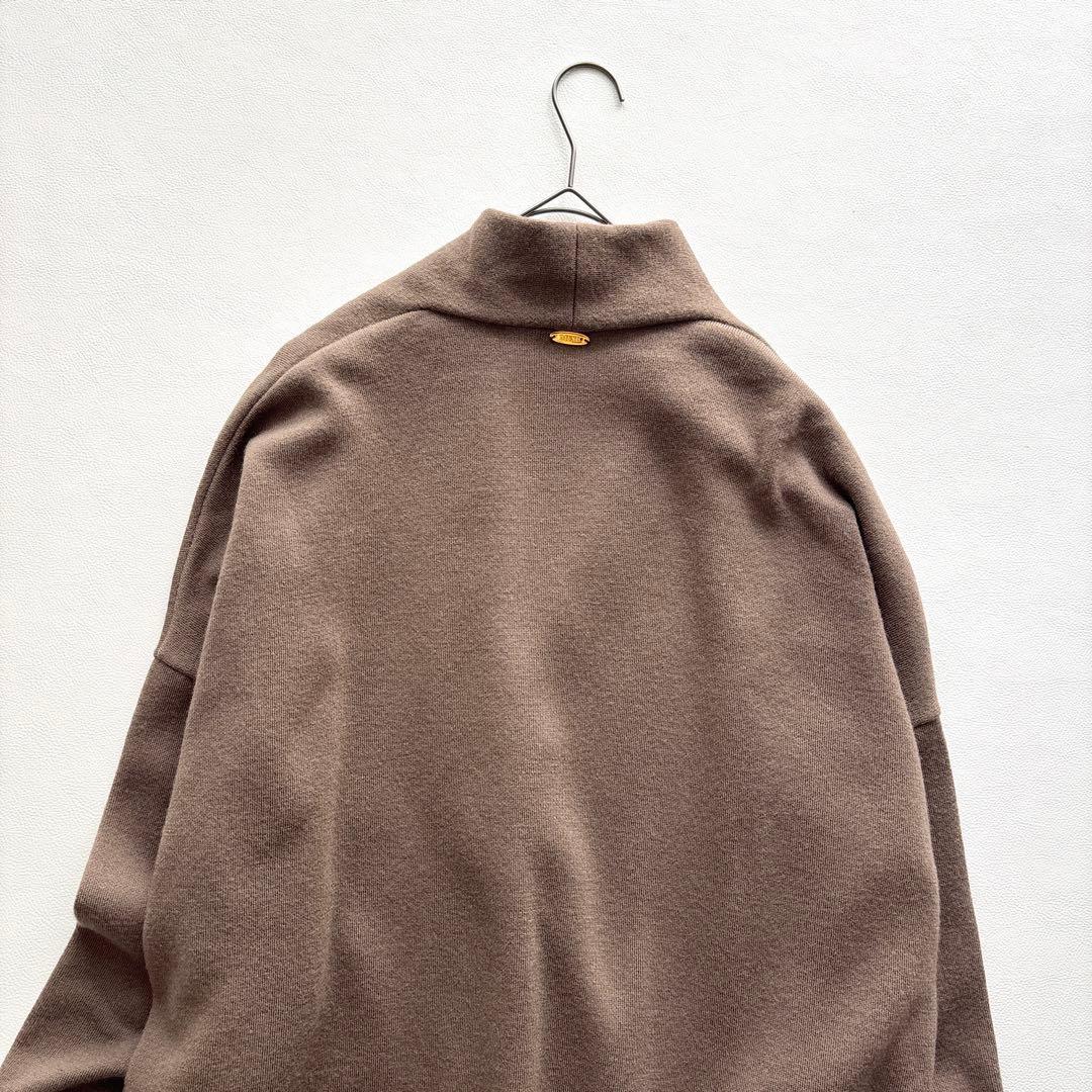 02313 muse ウールカーディガン　ショートガウン ブラウン