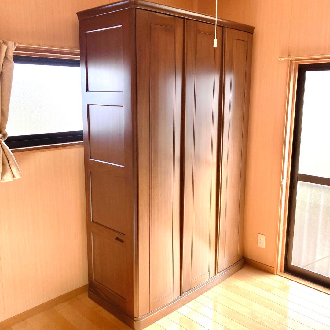 クスノキ 洋服タンス 3枚扉 家具 箪笥 天然木 楠③