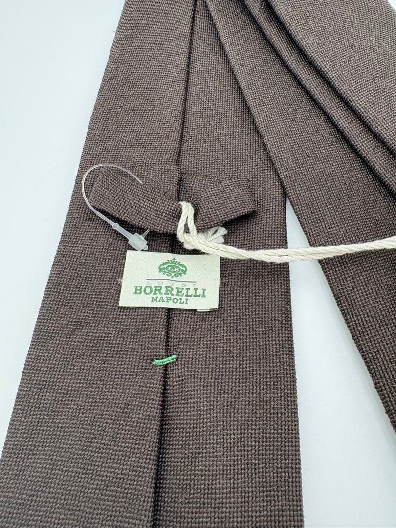 新品未使用　ルイジボレッリ　ネクタイ　LUIGI BORRELLI ブラウン単色