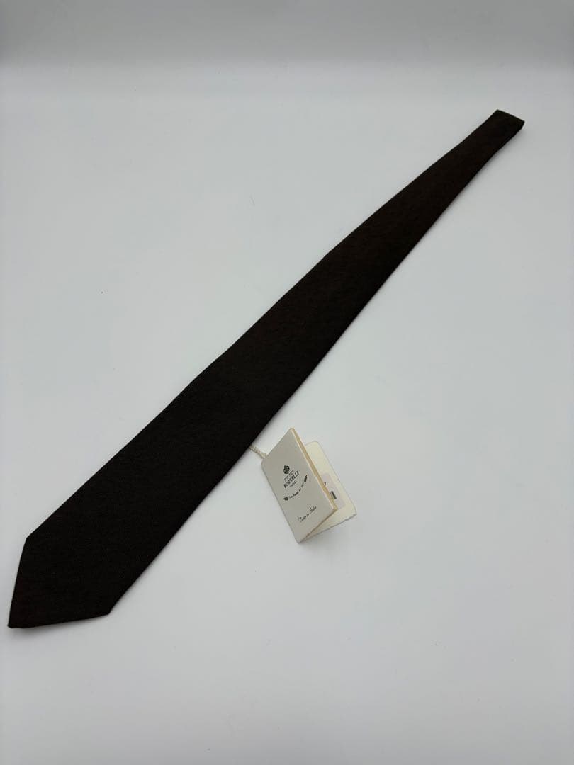 新品未使用　ルイジボレッリ　ネクタイ　LUIGI BORRELLI ブラウン単色