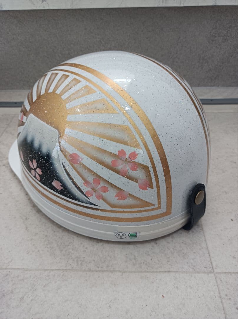 カスタムコルク半　白金富士日章　桜花　七色ラメ