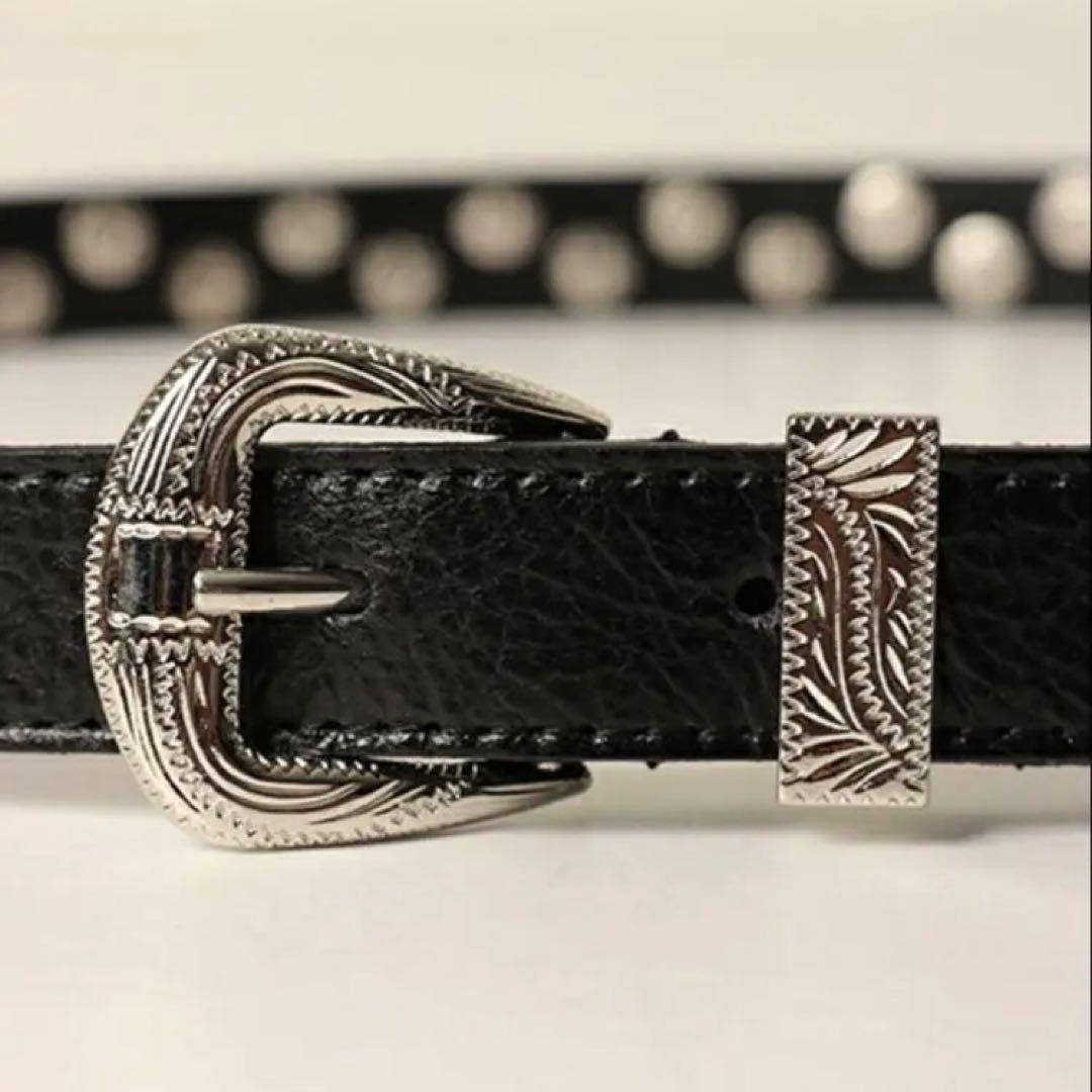 小物 elconductorH LEATHER TRAPEZOID STUDS